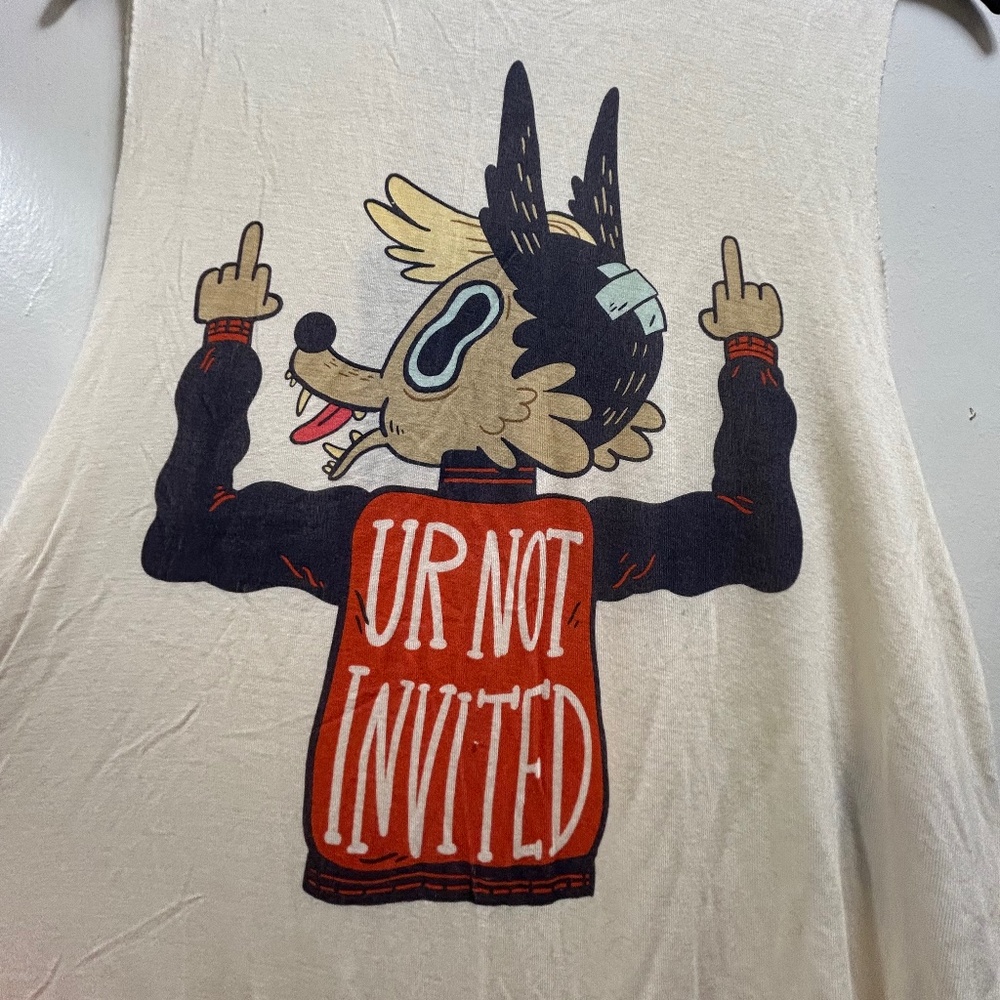 Drop Dead Middle Finger Ur Not Invited Tank Top Sleeveless Bring Me The Horizon